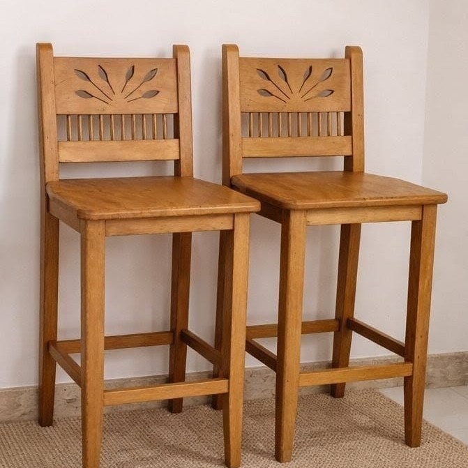 Banqueta Flor - Peroba Rosa